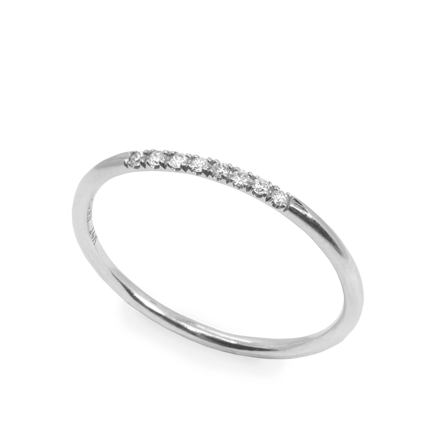 טבעת קלי יהלומים לבנים מידה 7.25