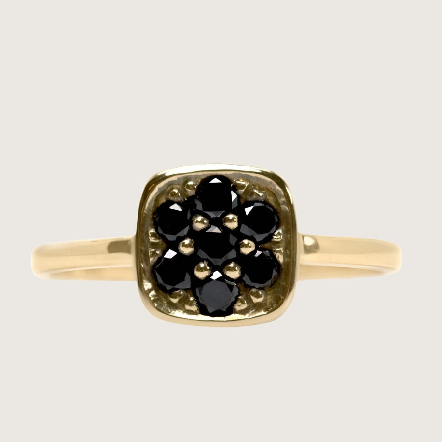 טבעת קייט יהלומים שחורים מידה 5.75